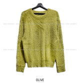 Blow angora round knitwear