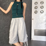 Compu Lace Track Ribbon Bermuda Pants
