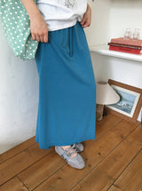Chiyu Basic Color Banding Long Skirt