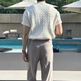 Breen Cable Round Short-Sleeved Knit (5 colors)