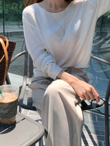 Weekly Summer Boat Neck Knit / 5 colors