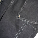 Outer Seam Large Front Panel Design Jeans