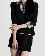 Bella check t-shirt