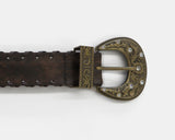 Pacel Bohemian Leather Stud Wide Big Belt