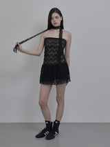 LACE TUBETOP OPS & SCARF