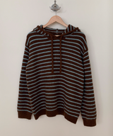 Milk Stripe Dangara Striped Hooded Knitwear