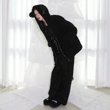 Punk Bear Fleece Jacket - BLACK
