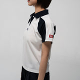 1/2 AUTHENTIC TABLE TENNIS TRAINNE TEE (WHITE/NAVY)