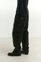 ミックスファブリックm65パンツ (Washed Black)