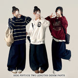 [Short & basic choice*] pai 3 colors side pintuck denim wide pants
