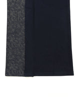 Melange Rib Panelled Long Dress _ NAVY