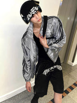 Lightweight High-Neck Side Track Wind Jacket