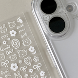 [made] camera film sticker set (white)
