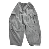 rugged fleece big balloon pants