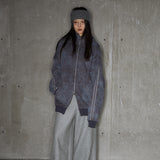 original bird rivet washed plus velvet sweater cardigan jacket