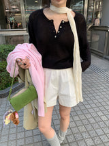 [MADE] Rules Button Henley Neck Knit