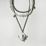 Mercury moon 3layered Necklace