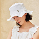VA Stud Frill Bucket Hat / White