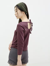 Nue 2Way 3/4 Tie T-Shirt Cherry