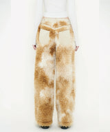 FAKE FUR STRAIGHT PANTS