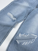 107 Damaged Wide Denim Pants