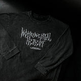 DP807699533145 フレームレタリング長袖Tシャツ
