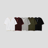 クミン ワッフル ヘンリーネック ショートスリーブTシャツ 5C