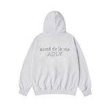 25FW ボーダーラインベーシックロゴフーディー メランジ