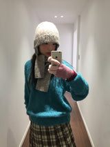 ウールブレンドマフラービーニー (5 Colors)