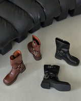 Buckle Tongue Angle Boots