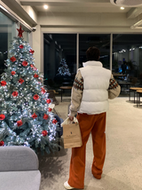 ファーストマイルドコーデュロイブラッシュドバンディングワイドパンツ