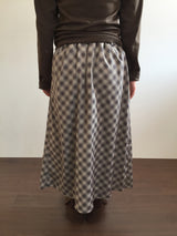 Mellow Chiffon Checkered Skirt (2 Colors)