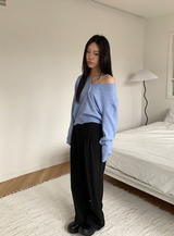 All day semi wide slacks(3color)