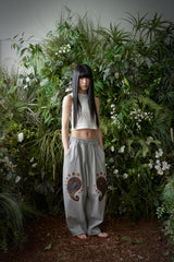 PAISLEY EMB. H-T SWEAT PANTS (Gray)