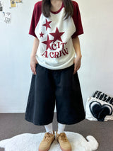 Blackberry Wide Fit Dark Denim Bermuda Shorts