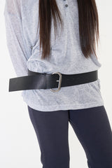 Bold leather belt