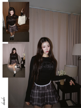 Preppy Pleats A-line Pants Skirt