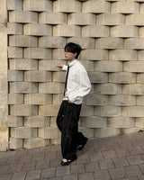 アオンベーシッククロップドシャツ