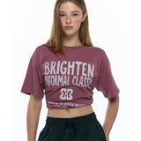 タイポTシャツ Plum