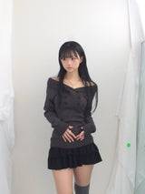 button shawl collar knitwear
