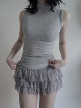 ROLL SLEEVELESS, 3color