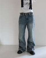 Boy Fit Straight Wide Bootcut Jeans