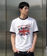 Essential Standard Short Sleeve Ringer T-shirt Union Horse White