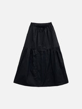 Slit Cotton Shirring Long Skirt (2c)