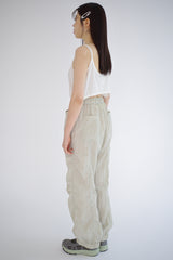 Silky jogger pants, Light khaki