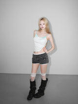 blink denim low shorts 