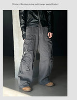 [Unisex] Dyeing string multi cargo pants(3color)