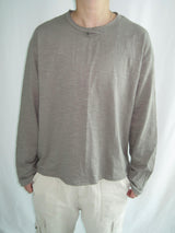 Vintage Slub Loop Henley Neck Long Sleeve T-Shirt(3c)