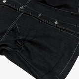 reverse Terry Pocket Denim Jacket_black