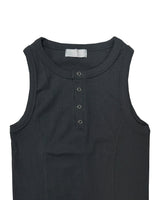 LMN レビ4ボタンノースリーブノースリーブ (3 colors)